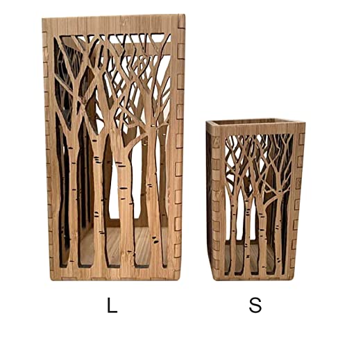 Takefuns Bamboo Forest Tree Tea Light Holder, Decorative Wooden Lantern Candle Holder, Hollow Out Wood Electronic Candle Candle Holder For Weddings Holiday Decor (S) #TOP3