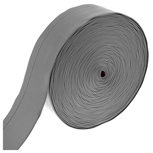 PrimeMatik - Självhäftande flexibel golvlist 70 x 20 mm. Längd 20 m grå