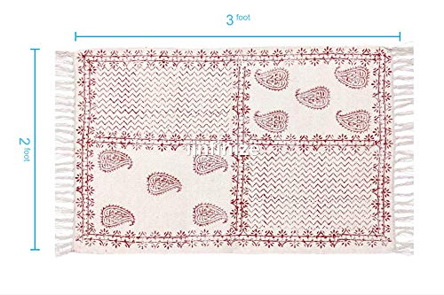 Alfombra de algodón floral para decorar tu pasillo o dar un toque étnico al sofá 3