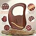 VixxNoxx Lyre Harp, 19-String Mahogany Lyra Harp Kit, Stringed Musical Instruments with Tuning Wrench Bag Instructions Extra Strings for Beginners Adults