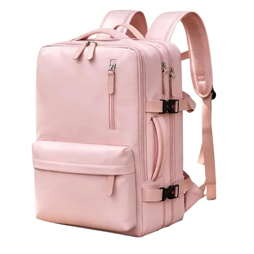 Mochila de Viagem Expansível 30-40L com Porta USB e Sistema Antifurto, para Notebook até 17,3”, Bagagem de Mão, Ultralight 0,88kg, Ideal para Trabalho, Passeios e Uso Diário