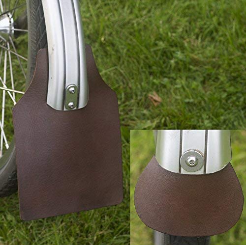London Craftwork Mud Flap Set for Brompton Genuine Leather Brown MUD-BR
