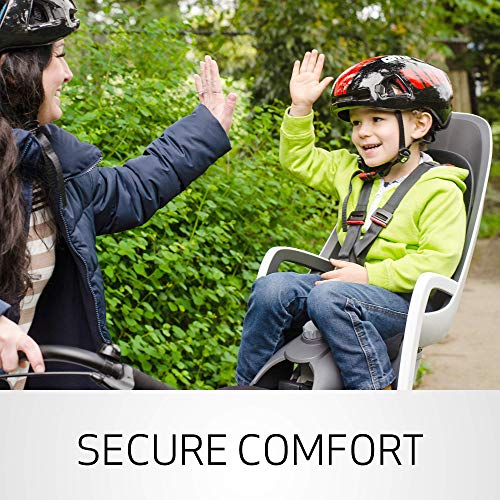 Hamax Caress Rear Child Bike Seat (Grey/Red, Frame Mount)