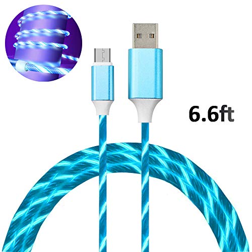 6FT Micro USB Cable Lights up 2.4A Fast Charging Data Cord for Android