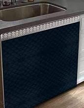 ستارة حوض مطبخ من نوع الكابوتنيه، ستارة مبطنة من الداخل وعازلة للمياه، لون كحلي