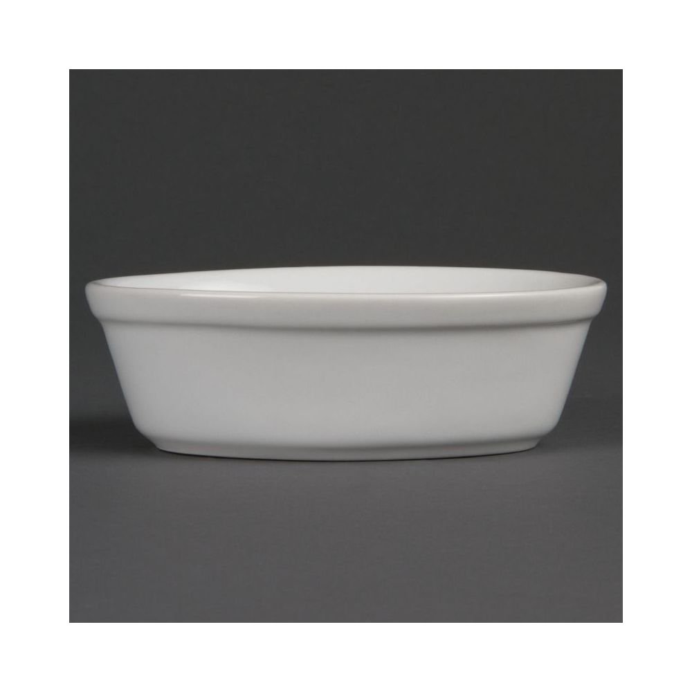 Olympia DK807 - Ciotola per torte ovale, confezione da 6 pezzi, colore: bianco