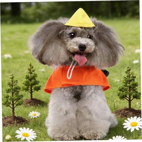 Disfraz de ingeniero para perro tamaño XL color naranja miniatura 4