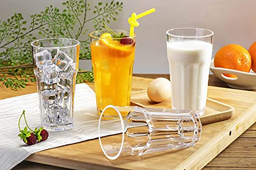 Image of 500ml Highball Glass Tumbler, Drinking Glasses for Cocktails, Juices, Milkshakes Water Glass Clear Iced Tea and Glasses for Drinking Coke, Soda (Set of 4)