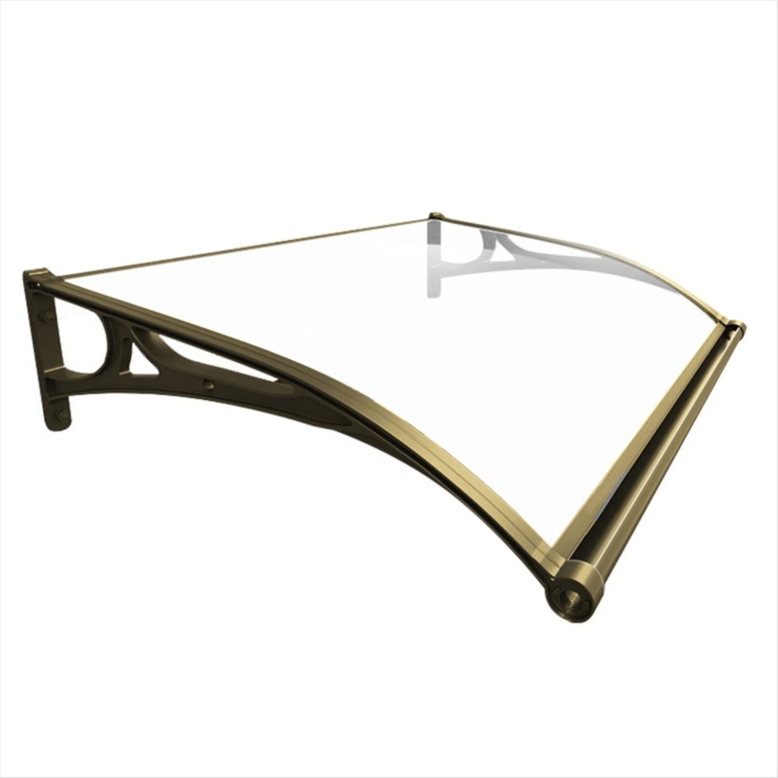 Auvent de fenêtre de porte d'entrée avec support, marquise en polycarbonate