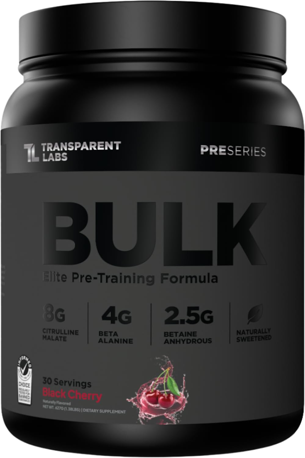 Transparent Labs Bulk Black Pre Workout