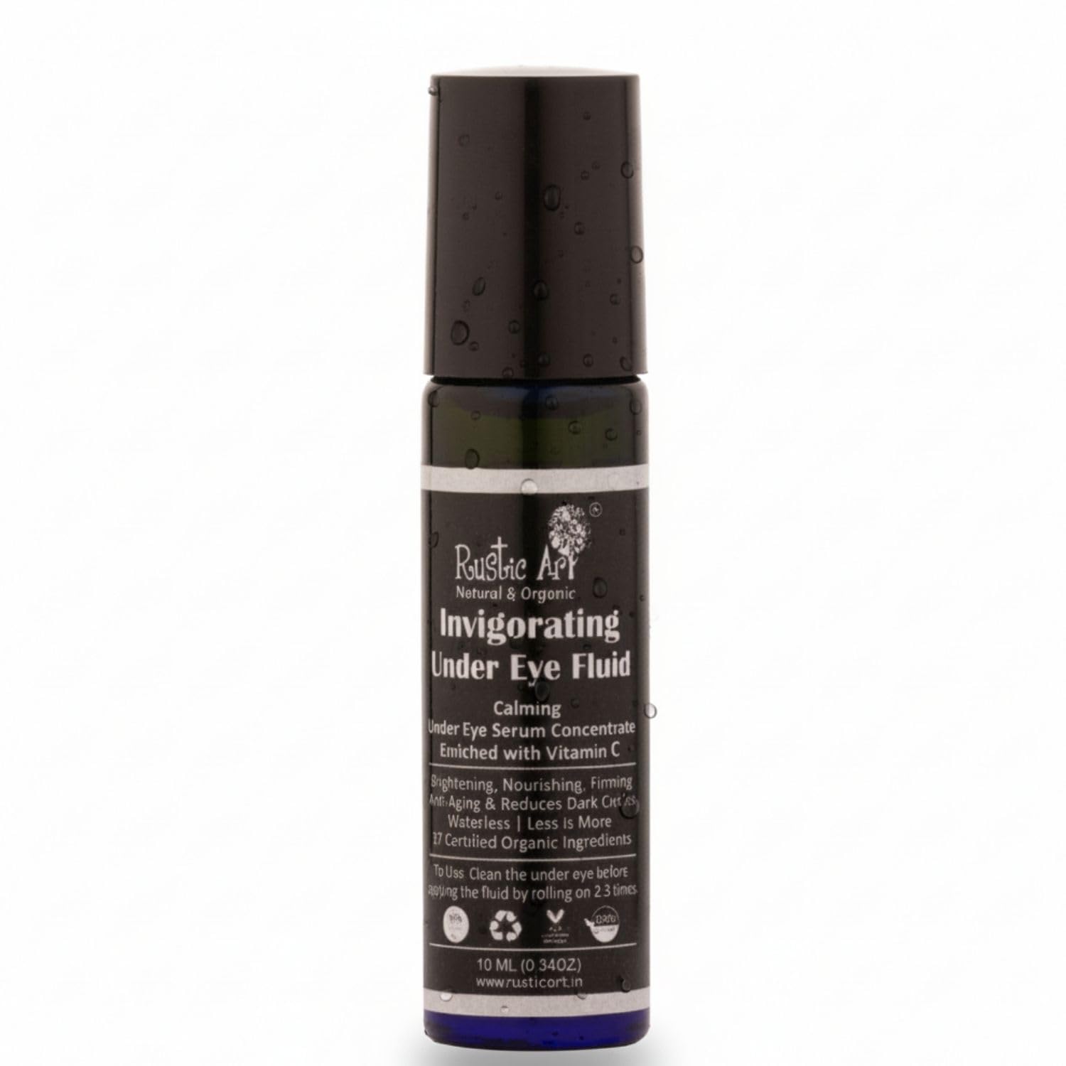 Rustic Art Organic Vitamin C Under Eye Serum | Reduce Dark Cirles, Puffiness, Fine Lines & Wrinkles | Carrot Oil & Almond Oil and other 15 Actives | 10 ml-picture-30