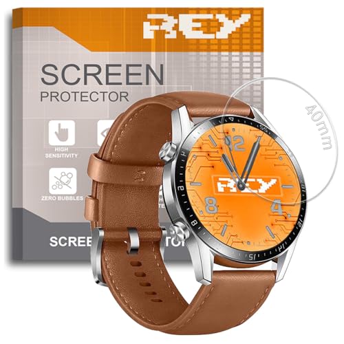 3X Protector de Pantalla Universal para Reloj 40 MM, Cristal Vidrio Templado Premium, Electrónica Rey®