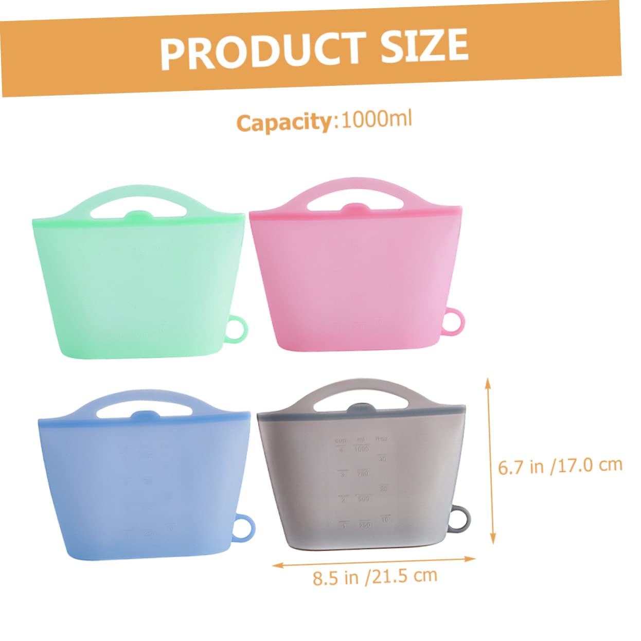 MAGICLULU Silikon Wiederverwendbare Gefrierbeutel 1000ml