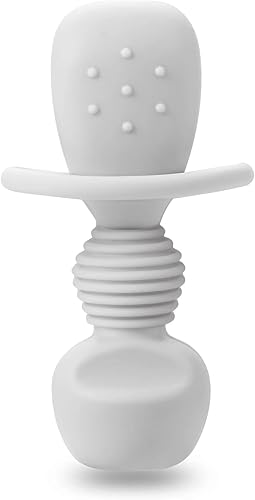 Miniatura 6 de PandaEar Juego de 6 cucharas y tenedor de silicona para bebés, antiahogo, primeros utensilios de autoalimentación para bebés a partir de 3 meses