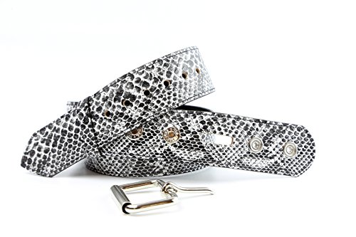 White Python Snake Heavy Duty Belt 1.75" Wide Removable Buckle Handmade USA3