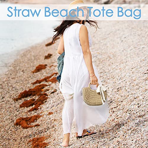 Bolso de mano clutch de paja para verano miniatura 2