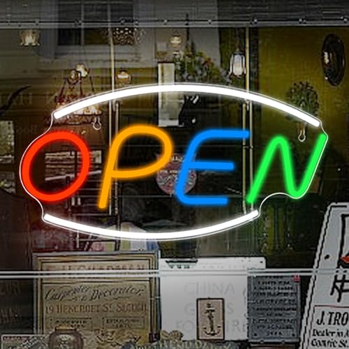 Appneon Neon-Zeichen Neon-Licht für Unternehmen: Offene LED Neon-Zeichen für Wanddekoration, 16.93 x 8.46 cm, Acryl