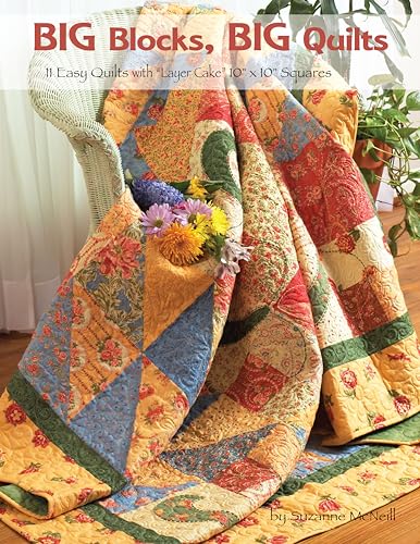 Image of Big Blocks, Big Quilts: 11 Easy Quilts with Layer Cake 10 inch x 10 inch Squares (Design Originals) Beginner-Friendly Patterns with Step-by-Step Instructions, Diagrams, and Variations Using Precut Fabric