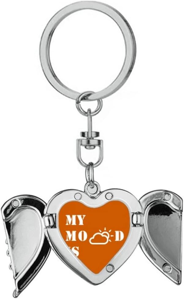 General Mood Cloud Weather Heart Angel Wing Key Chain Holder