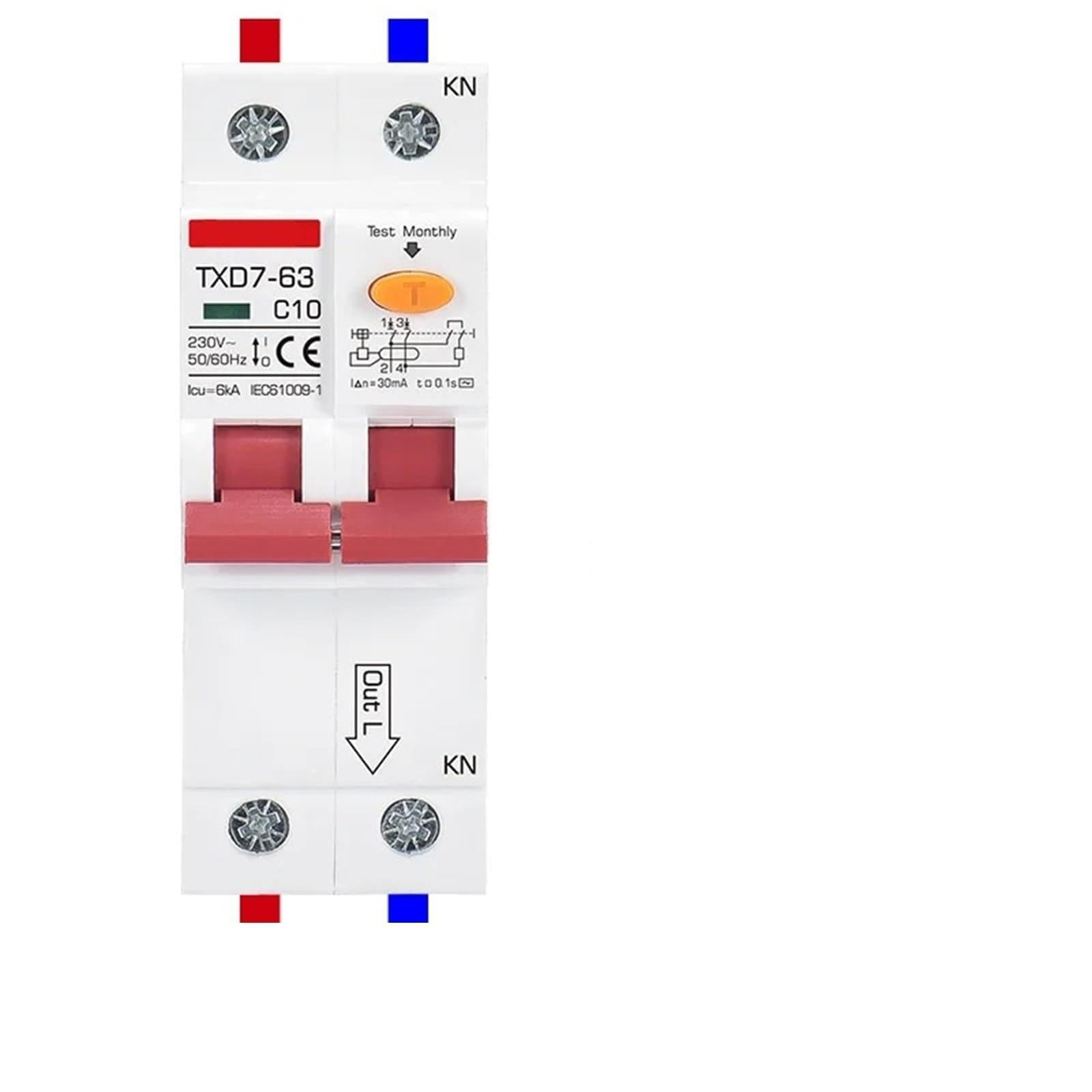 Disjoncteur RCBO 4P 16A solution fuite de courant et surcharges electriques
