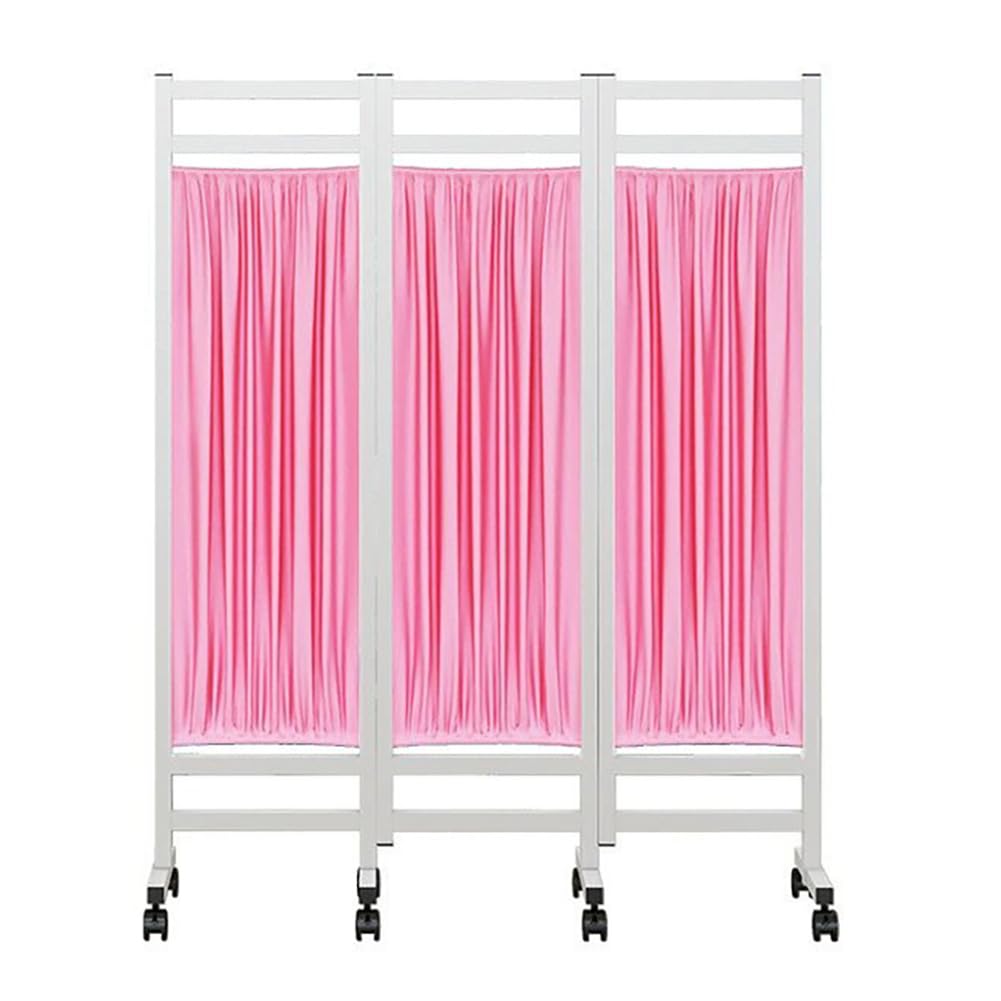 GYEQXKT Folding Privacy Screen with Wheels - Adjustable Freestanding Room Divider for Hospitals and Offices
