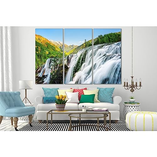 Impression sur toile 90x60cm ZELLART Pearl Shoals №SL453 cascade salon