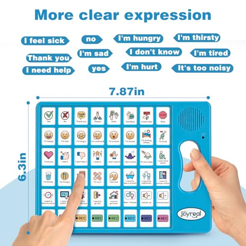 Joyreal AAC Device for Autism, Non Verbal Communication Tools for Speech Therapy & Stroke Rehab. Speech Communication Tablet, Autism Talking Aids with 8 Programmable Buttons & Adjustable Volume - Image 6