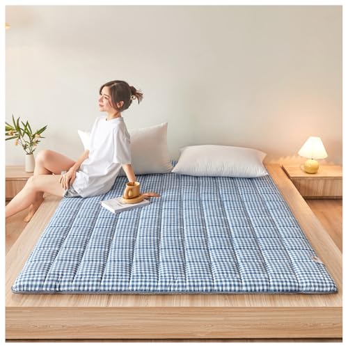 Alfombra Tatami Japonesa colchón futón Plegable Alfombra de Suelo de Capas para Dormir, Dormitorio, meditación, Yoga,E,90X190cm