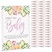 Sparkle and Bash DON'T SAY BABY Game for Girls Baby Shower (8 x 10 in, Pink Floral, 61 Pieces)