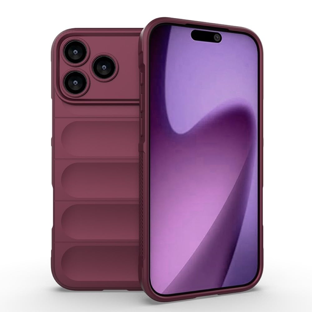 Generic Funda compatible con iPhone 15 Plus (color: morado oscuro) a prueba de golpes de silicona suave elegante funda trasera rígida
