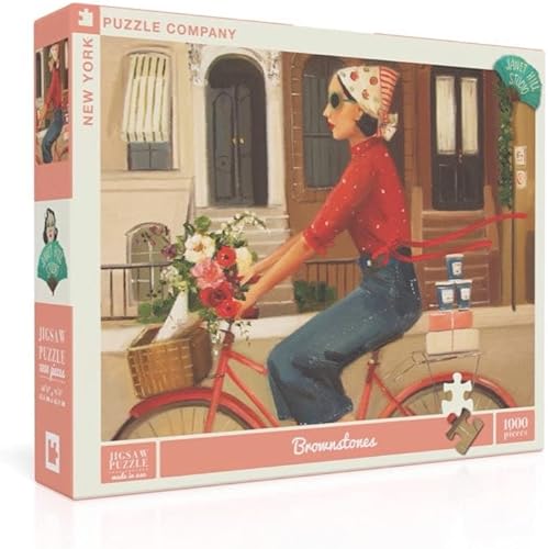 New York Puzzle Company - Janet Hill Brownstones - Rompecabezas de 1000 piezas