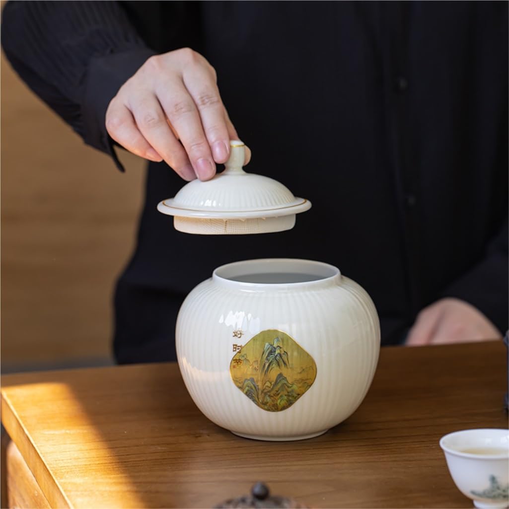 Pojemniki na herbatę do luźnej herbaty ceramiczny luźny zbiornik do przechowywania herbaty pusty zbiornik duży zamknięty zbiornik gospodarstwo domowe czarna herbata zielona herbata pojemnik