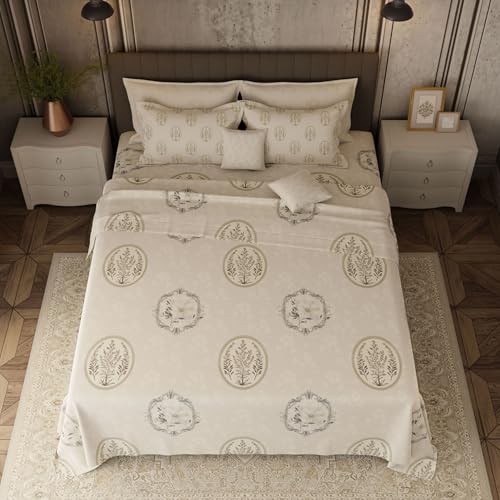 Image of BOUTIQUE LIVING Platinum Pulse Monticello 100% Cotton 800 TC Grey Floral King Bedding Set
