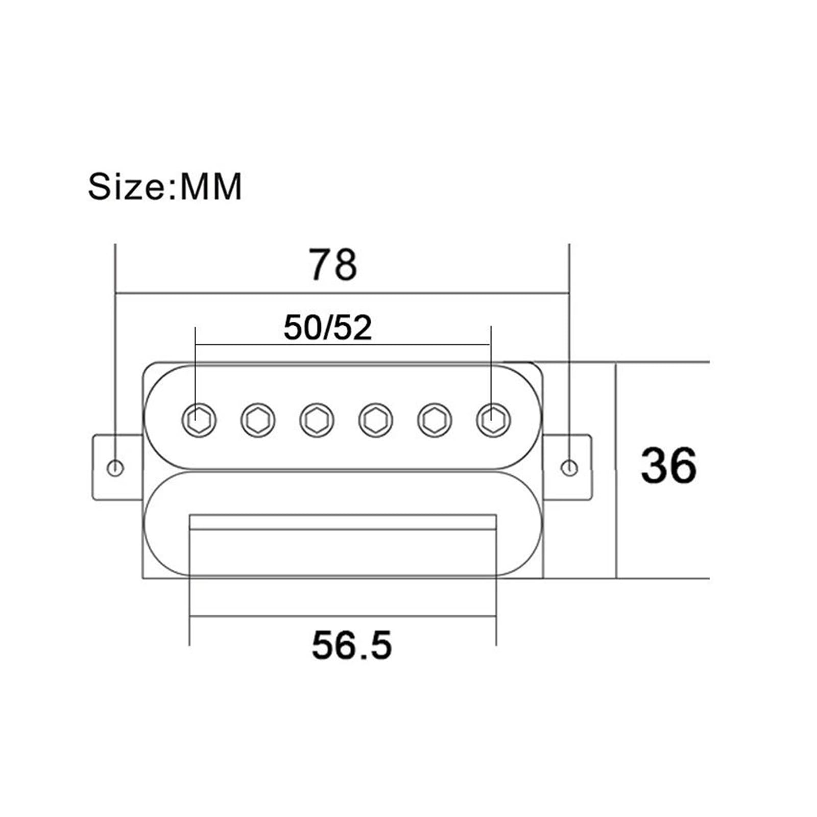 E Gitarren Humbucker Mit Sechskantschraubenverstellung 4 Adriger Kabelsplitter Transparentes Design(N and b)