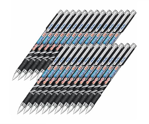 Image of New Fantaflo Black 20 Ball Pens | Smooth Writing Ballpoint Pen with Dotted Grip | 1.0 mm Waterproof Ink | Ideal for Exams, OMR Sheets, and Everyday Writings (Black Ink)