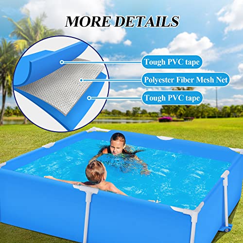 Raysfung 59X 59 Inch Above Ground Small Swimming Pool Square Mini Metal Frame Swimming Pool For Outdoor Kids #TOP3
