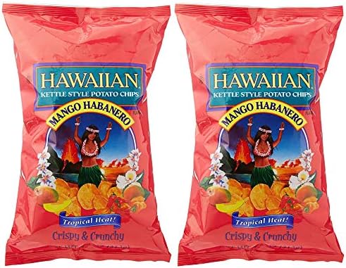 Hawaiian Mango Habanero Kettle Style Potato Chips 7.5 oz each (2 Items Per Order)