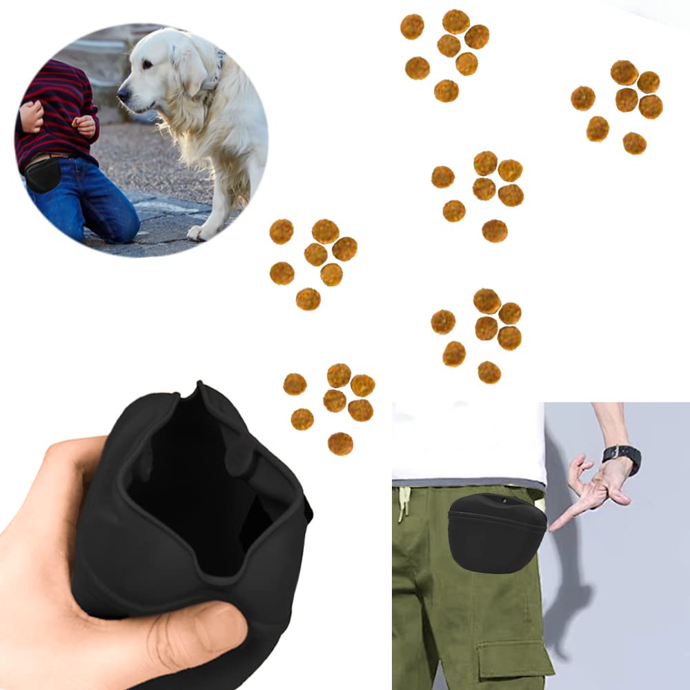 2 Piezas Bolsa Adiestramiento Perros Porta Chuches para Perros Bolsa para Golosinas para Perros para Perros de Silicona Bolsa Contenedor de Comida Portátil Bolsa Premios Perro