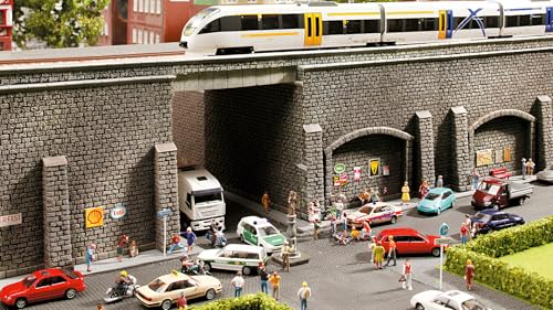 NOCH Stützmauer, ideal für Modellbau, Hartschaum Mauer, 19,8 x 7,4 cm zum Stützen in der Modell-Landschaftsbebauung