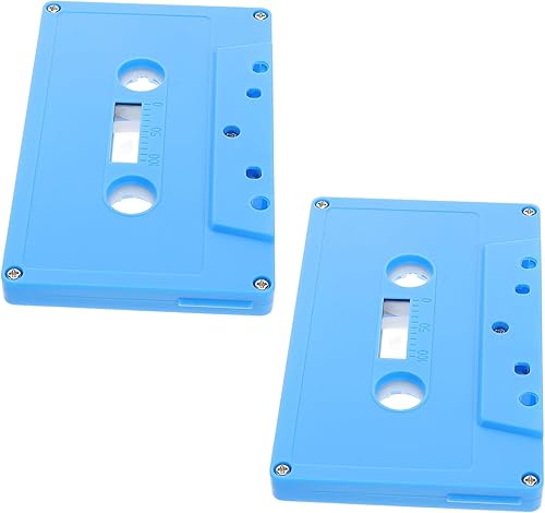 2pcs Retro Cinta Cassette Vintage Decoración Cinta En Blanco Casetes De Audio Cielo Azul De Plástico