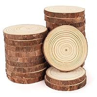 2 Dischi Legno Naturale 20-22cm - Per Fai Da Te, Centrotavola, Decorazioni Rustiche - Foto 5