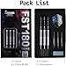 Formula Sports 90% Tungsten Steel Tip Darts Set - Professional Darts Metal Tip Set Available in 21g/22g/23g/24g, with Aluminum Shafts, Tungsten Barrels, Extra Flights, Sharpener