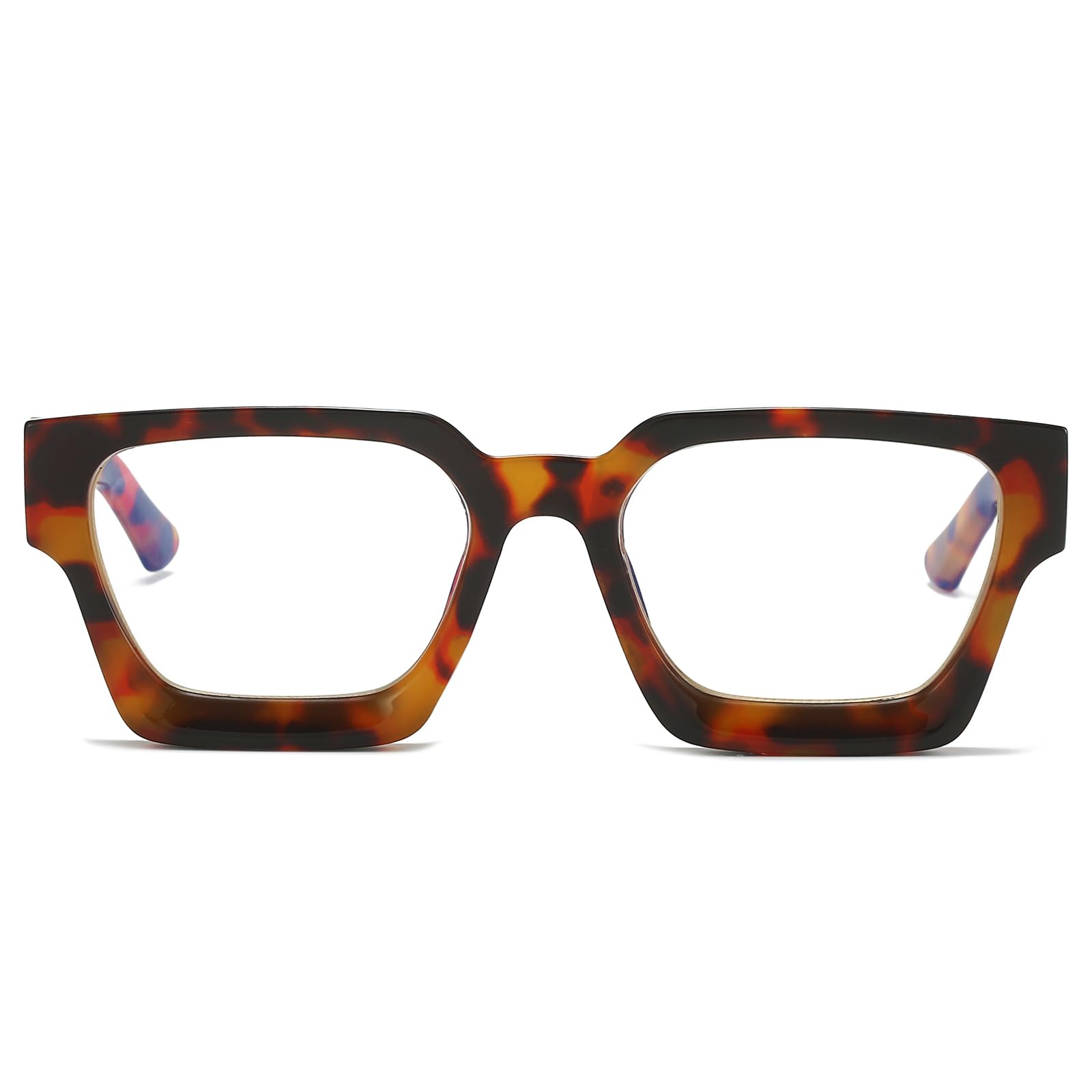 LJCZKA Blue Light Glasses Square Frame for Women Men Computer Glasses Thick Frame Anti Eye-Fatigue Headache for Reading Texting & Gaming - Image 2