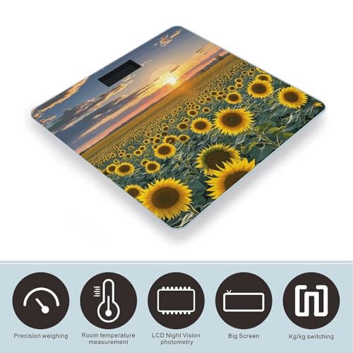 Báscula Digital de Baño con Pantalla LCD y Vidrio Templado miniatura 3