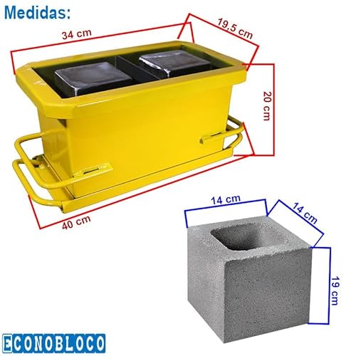 Forma de Bloco Coluna com Fundo Vazado para Concreto N14 Econobloco