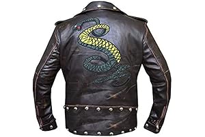 Men's Classic Motorcycle Leather Jacket for Style and Warmth: Essential Men's Cafe...