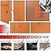 Auto Insurance and Registration Card Holder - Vehicle Glove Box Document Organizer - Car Essential Paperwork Holder for DMV, AAA, Contact Information Cards - Premium PU Leather Wallet Case - Orange