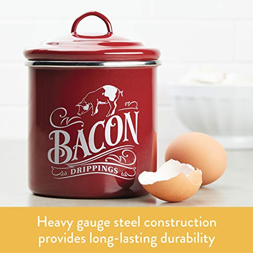 image for Ayesha Curry Enamel on Steel Bacon Grease Can / Bacon Grease Container