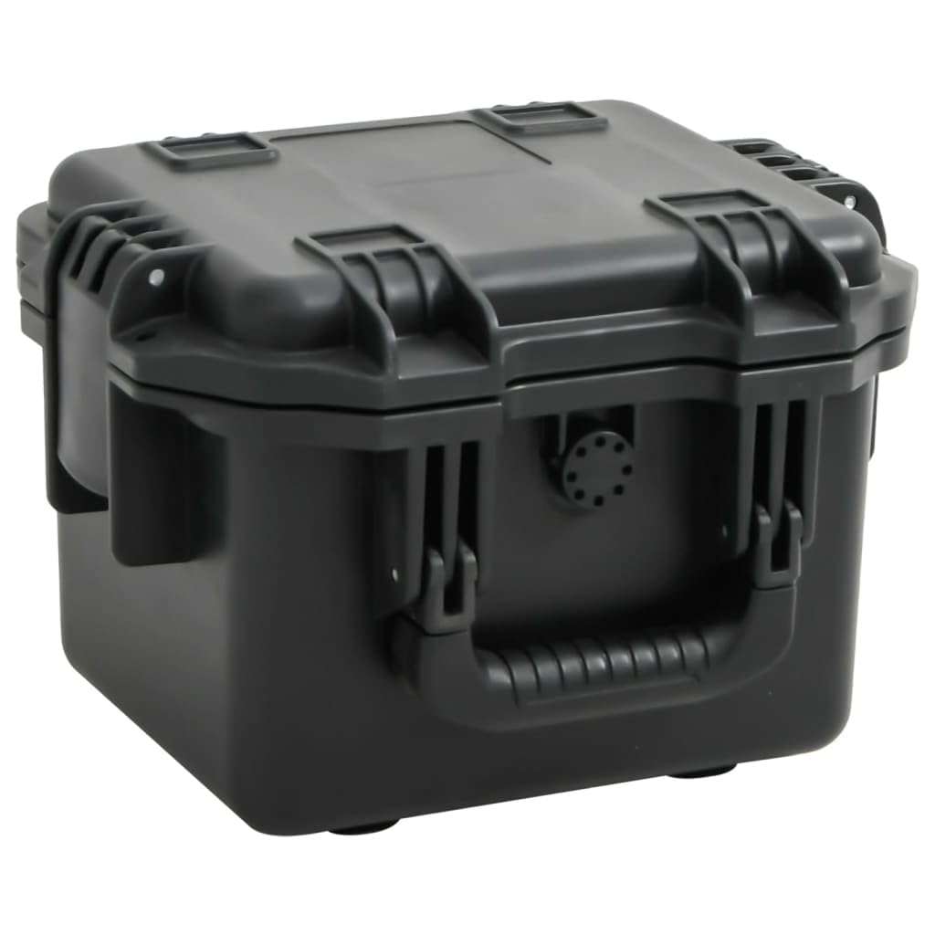 Valise de Vol Portable Noir 30x24,5x20 cm PP Mallette Rigide Boîte de Rangement avec Inserts en Mousse Amovibles, étui de Transport Valise de Protection