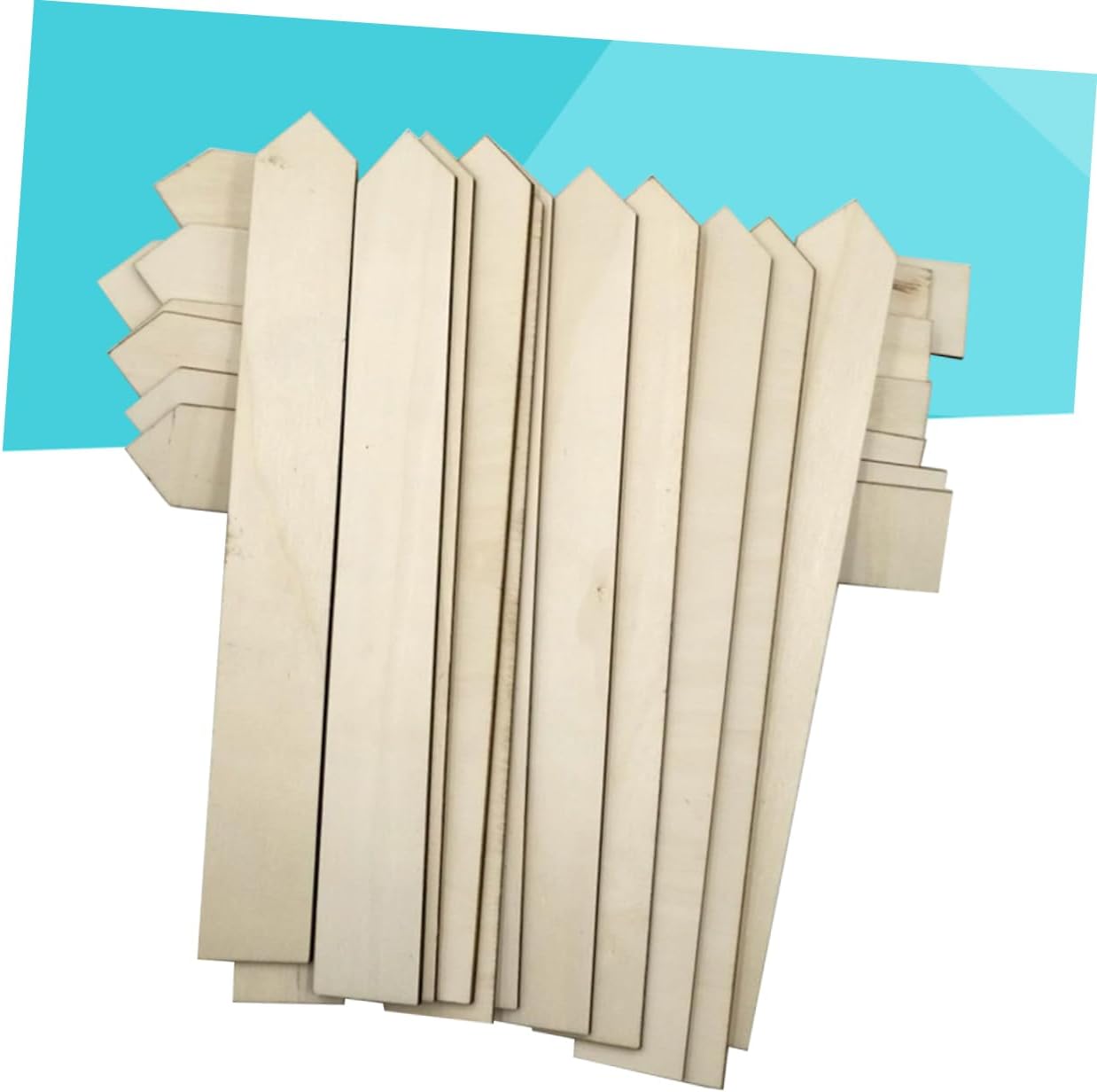 Homoyoyo 100pc Wooden Plant Markers Garden Label Stakes Long Strip Stake Tags Wooden Tags Decorative Garden Signs Outdoor